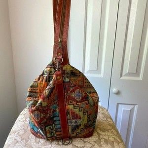 Aztec embroidered Backpack Colorful sling bag